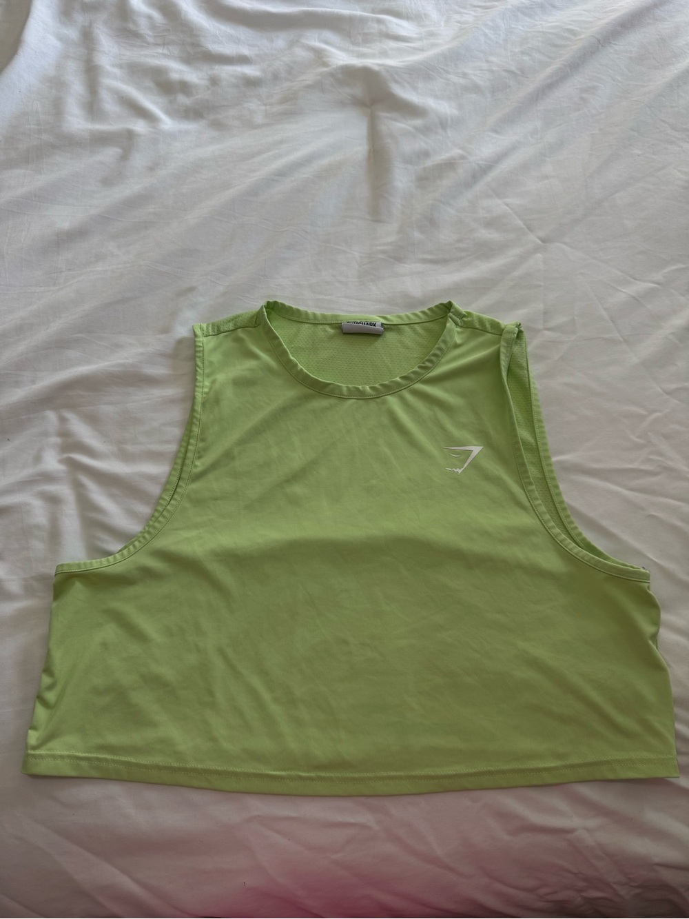 Gymshark Neon Lime Cropped Muscle Tank